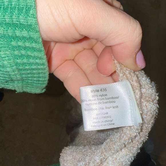 Barefoot Dreams Cream and Tan Striped Cardigan - Picture 4 of 4